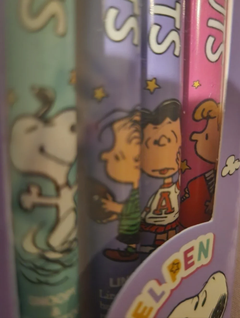 2pks💛 Peanuts Gel Pen Set in Purple, Teal & Pink